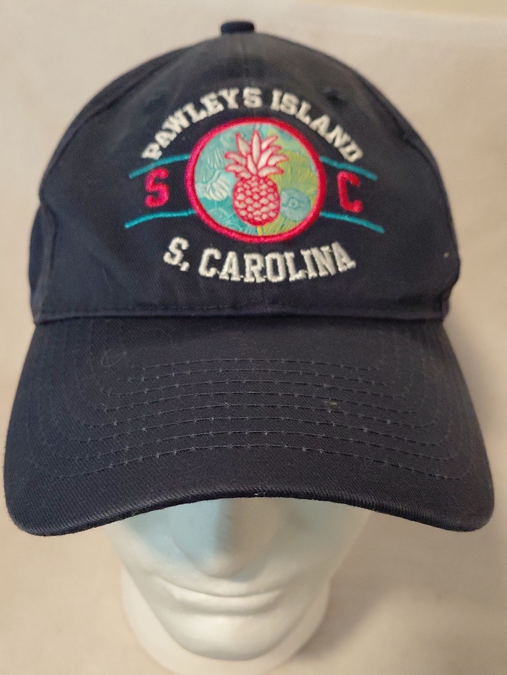 South Carolina -Pawleys Island Baseball Cap with Pineapple Embroidery